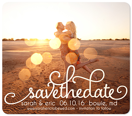 "Swirled Frame" Save the Date Magnet